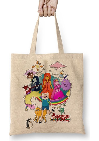 Adventure Time Marceline Jack Finn Cartoon Network Buz Kralı Bez Çanta Uzun Saplı