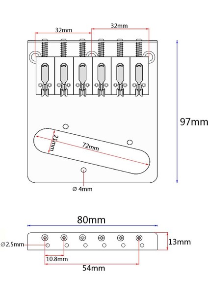Rulo Eyer Köprüsü W / Elektrik Gitar Parçaları Için Çift Pikap Delik (Yurt Dışından) fiyatları