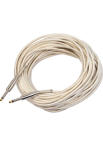 Altın 1/4 '' 6.35MM Mono Erkek Için Erkek Ses Kablosu Elektro Gitar 20 M (Yurt Dışından)