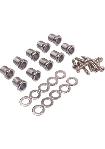 10 Takım Hex Dişli Burç ve Ferrules ve Dağı Vidaları Ukulele Tuner Parçaları (Yurt Dışından)