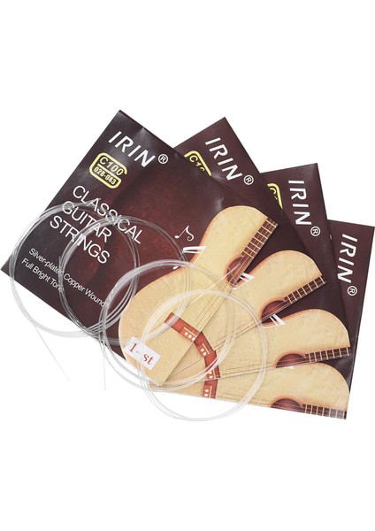 100 Klasik Gitar Kümesi Nikel Bakır Yara Naylon Dizeleri E-1 Dıy Parçaları (Yurt Dışından)