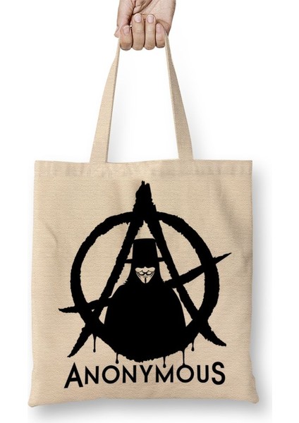 Anonymous V For Vendetta Bez Çanta Uzun Saplı