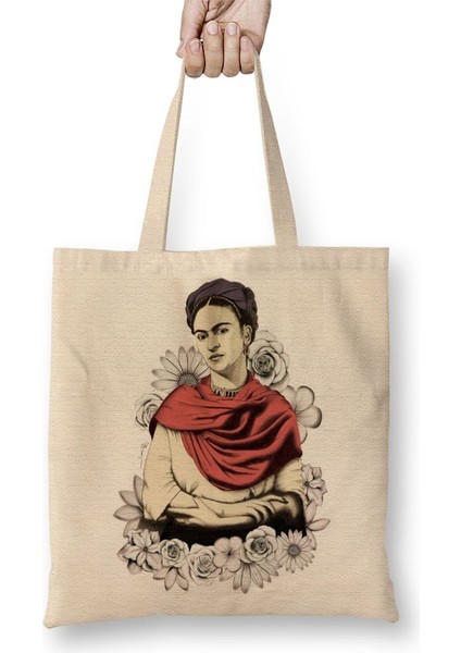 Frida Kahlo 011 Bez Çanta Uzun Saplı