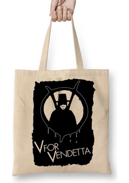 V For Vendetta Bez Çanta Uzun Saplı