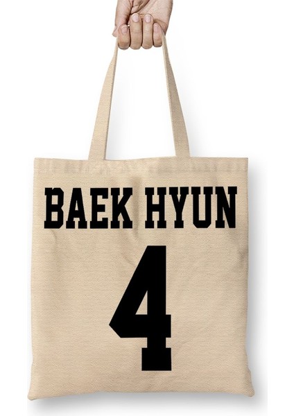 Exo Baekhyun Bez Çanta Uzun Saplı