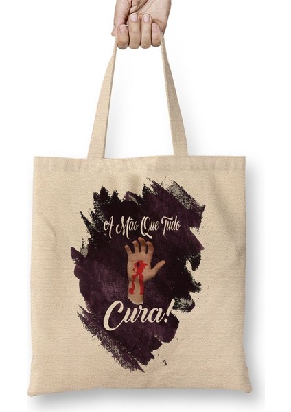 Jesus A Mao Que Tudo Cura Bez Çanta Uzun Saplı