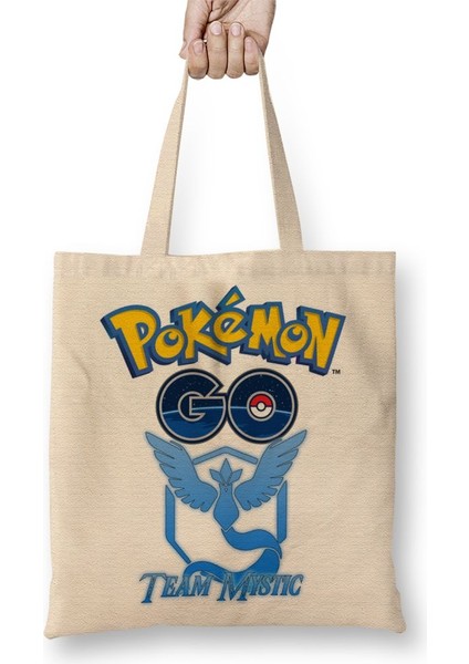 Pokemon Go Team Mystic Bez Çanta Uzun Saplı