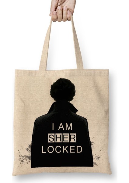 Sherlock I Am Sher Locked Sherlock Holmes Sherlocked Bez Çanta Uzun Saplı