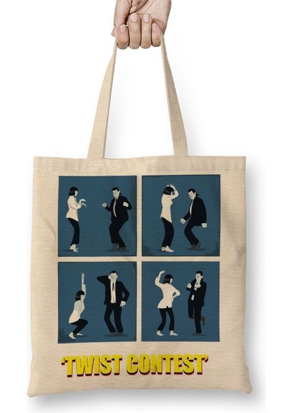 Pulp Fiction Twist Contest Concurso Danca Mia E Vicent 2 Bez Çanta Uzun Saplı