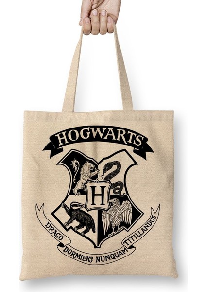 Hogwarts 02 Bez Çanta Uzun Saplı