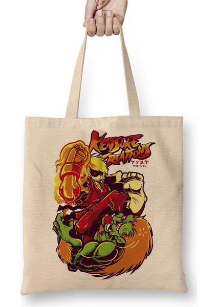 Street Fighter Atari Bez Çanta Uzun Saplı