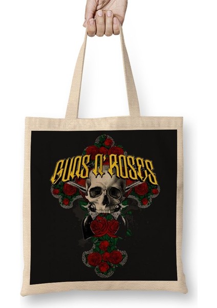 Guns N Roses Bez Çanta Uzun Saplı