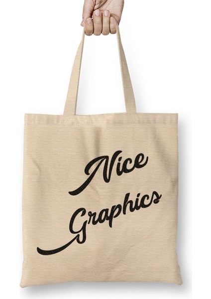 Nice Graphics Bez Çanta Uzun Saplı