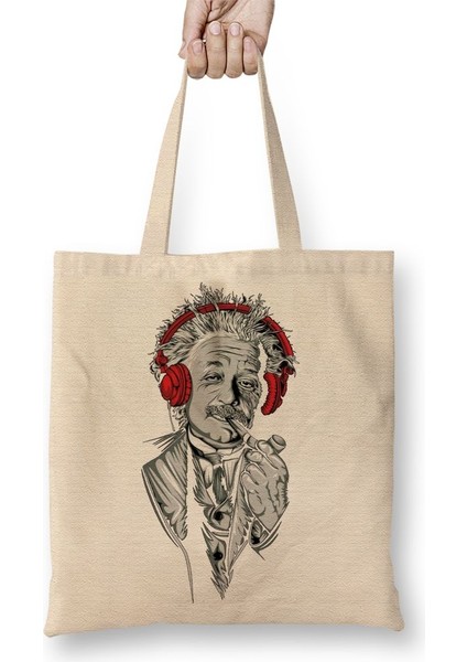 Albert Einstein Müzik Bez Çanta Uzun Saplı