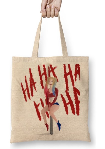 Suicide Squad Harley Quinn Ha Ha Ha Bez Çanta Uzun Saplı