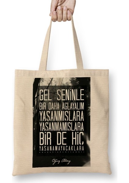 Oğuz Atay Söz Bez Çanta Uzun Saplı