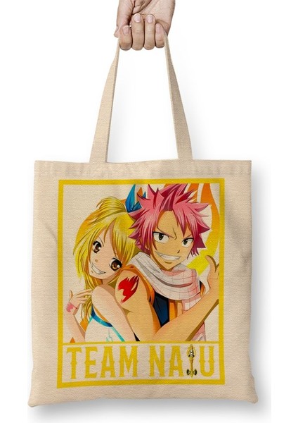Fairy Tail Team Nalu Natsu Lucy Bez Çanta Uzun Saplı