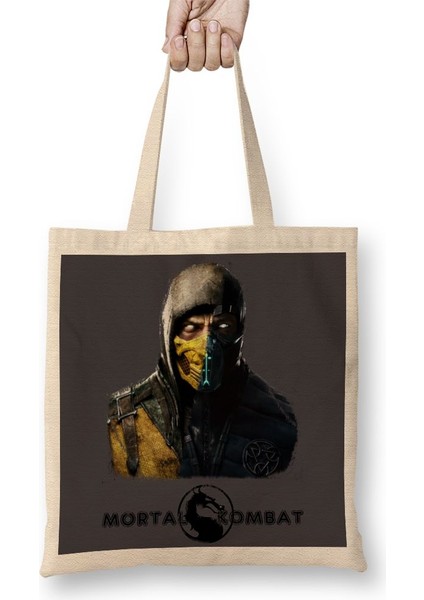 Mortal Kombat Scorpion And Sub Zero 2 Bez Çanta Uzun Saplı