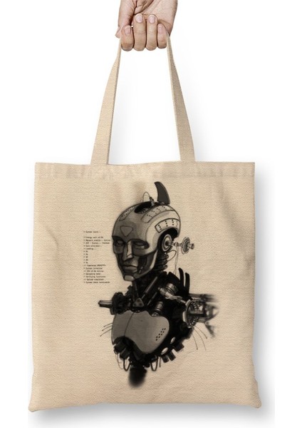 Android Me Robot Bez Çanta Uzun Saplı