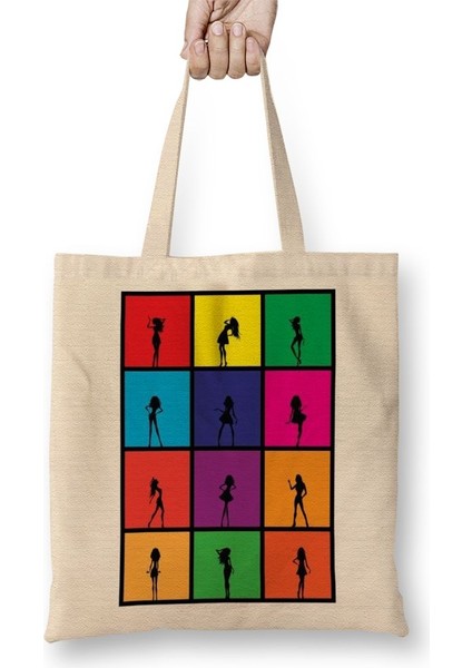 Girls Kız Bez Çanta Uzun Saplı