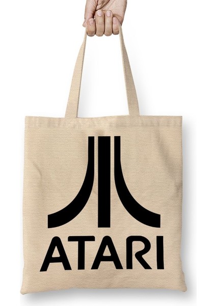Atari Logo Vintage Bez Çanta Uzun Saplı