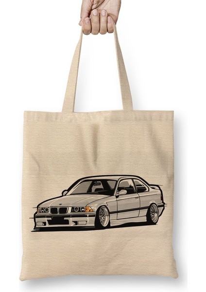 Bmw Stanced Out E36 Gray Bez Çanta Uzun Saplı
