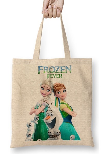Elsa Anna Frozen Fever Olaf Bez Çanta Uzun Saplı