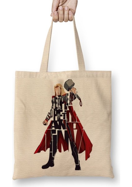 Thor Typography Bez Çanta Uzun Saplı
