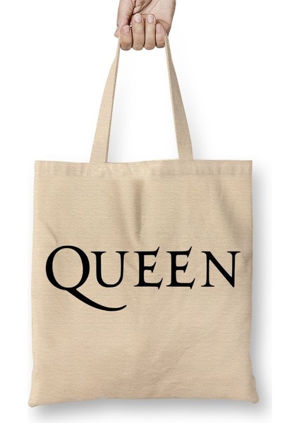 Queen Logo Bez Çanta Uzun Saplı