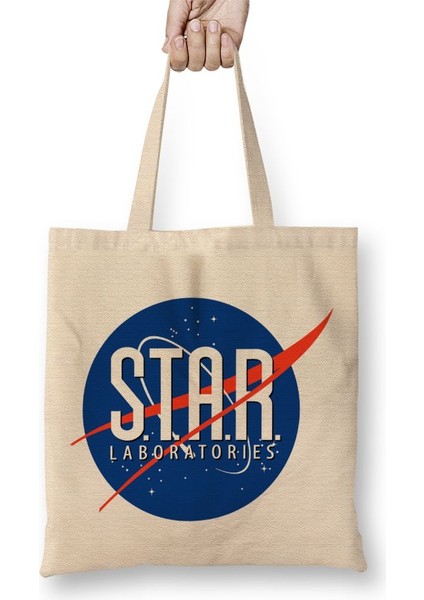 The Flash Star Labs Nasa Logo Bez Çanta Uzun Saplı