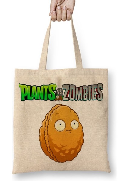 Wall Nut Plants ve Zombies Bez Çanta Uzun Saplı