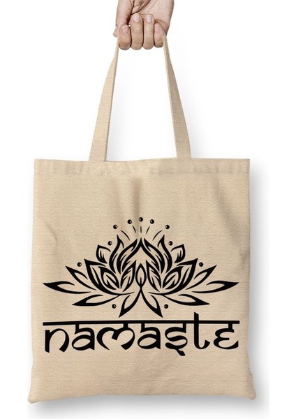 Namaste Yoga 03 Bez Çanta Uzun Saplı