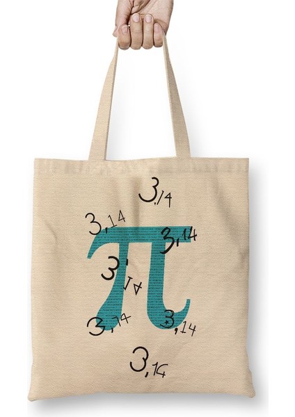 Pi Sayisi Mathematica Matematik Özel Tasarim Pi Günü Bez Çanta Uzun Saplı