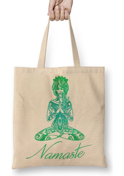 Namaste Yoga Bez Çanta Uzun Saplı