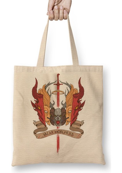 Valar Morghulis Bez Çanta Uzun Saplı