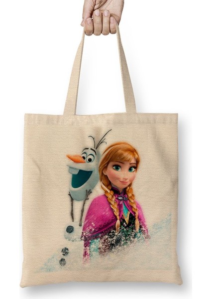 Elsa Anna Olaf Frozen Kristoff Bez Çanta Uzun Saplı