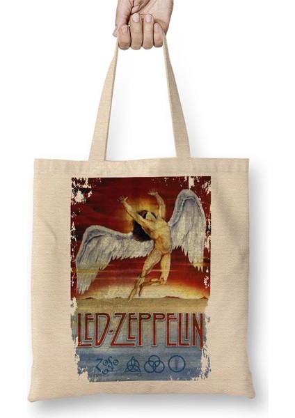 LED Zeppelin Bez Çanta Uzun Saplı