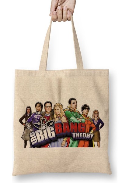 The Big Bang Theory Illüstrasyon Bez Çanta Uzun Saplı