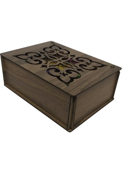 Voleecraft Çay Kutusu, Teabox, 9 Bölme, 45 Adet Karışık Bitki-Meyve Çayı Gediz Desenli