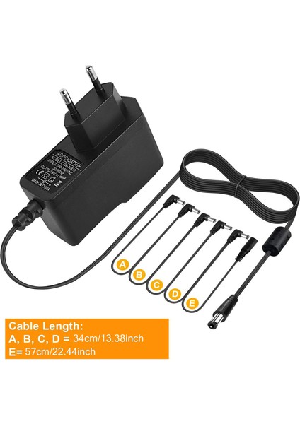 Elektro Gitar Efektleri Için 850MA Güç Adaptörü Pedal Tip-Negatif 5 Yollu (Yurt Dışından) fırsatları