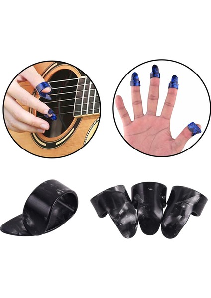 Plastik 4 Adet Parmak Gitar Seçim 1 Başparmak 3 Parmak Seçtikleri Elektrik Gitar Aksesuar (Yurt Dışından) fırsatları