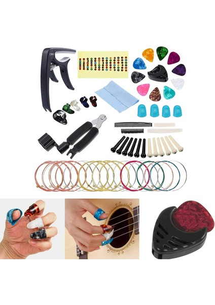 Gitar Aksesuarları Kiti 41 Adet Gitar Picks Dahil Capo Tuner Gitar Dize Set (Yurt Dışından) fiyatları