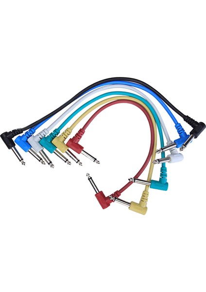 6x 12 "açılı Elektrikli Gitar Efektleri Pedal Yama Kablosu Elektro Gitarlar Için (Yurt Dışından)
