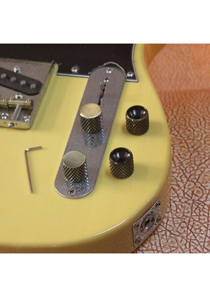 Elektro Gitar Hacmi Kontrol Knobs Knurl Knobs 4, Bronz Renk Set (Yurt Dışından) fırsatları
