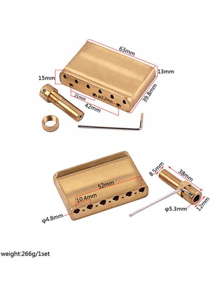 Pirinç Elektro Gitar Tremolo Blok Baz Dıy Gitar Köprü Enstrüman Parçaları Için (Yurt Dışından) modelleri