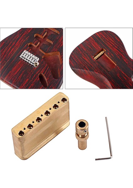 Pirinç Elektro Gitar Tremolo Blok Baz Dıy Gitar Köprü Enstrüman Parçaları Için (Yurt Dışından) indirimleri
