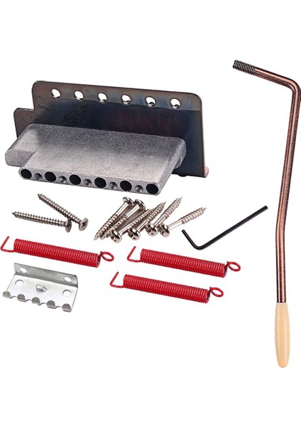6 Dize Eyer Tremolo Köprü Seti + 3 Adet Kırmızı Vida Gitar Aksesuar Için (Yurt Dışından)
