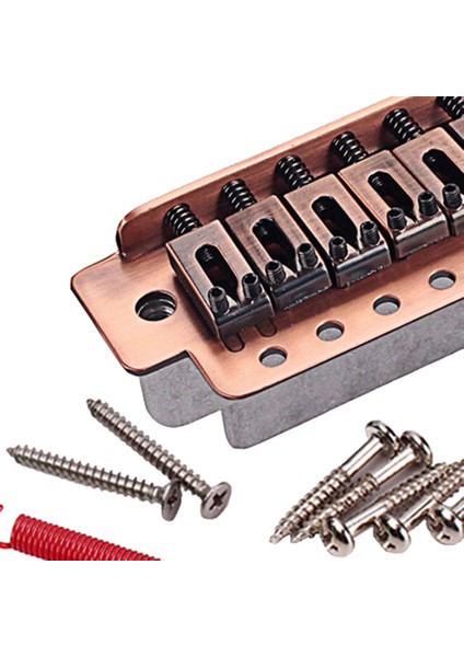 6 Dize Eyer Tremolo Köprü Seti + 3 Adet Kırmızı Vida Gitar Aksesuar Için (Yurt Dışından) modelleri