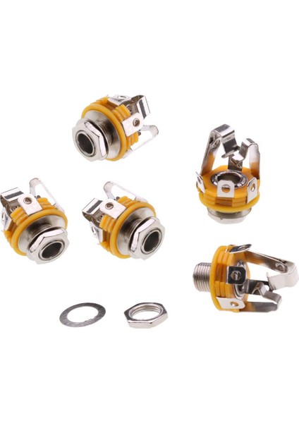 Dayanıklı 5 Parça Metal Elektro Gitar 1/4 "giriş Çıkışı Jack Plug Sockets (Yurt Dışından) fiyatları