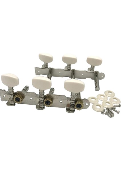 2 Adet Akustik Gitar Tuning Pegs Tuner Makinesi Başlıkları Bej Topuzu Düğmesi ile (Yurt Dışından)